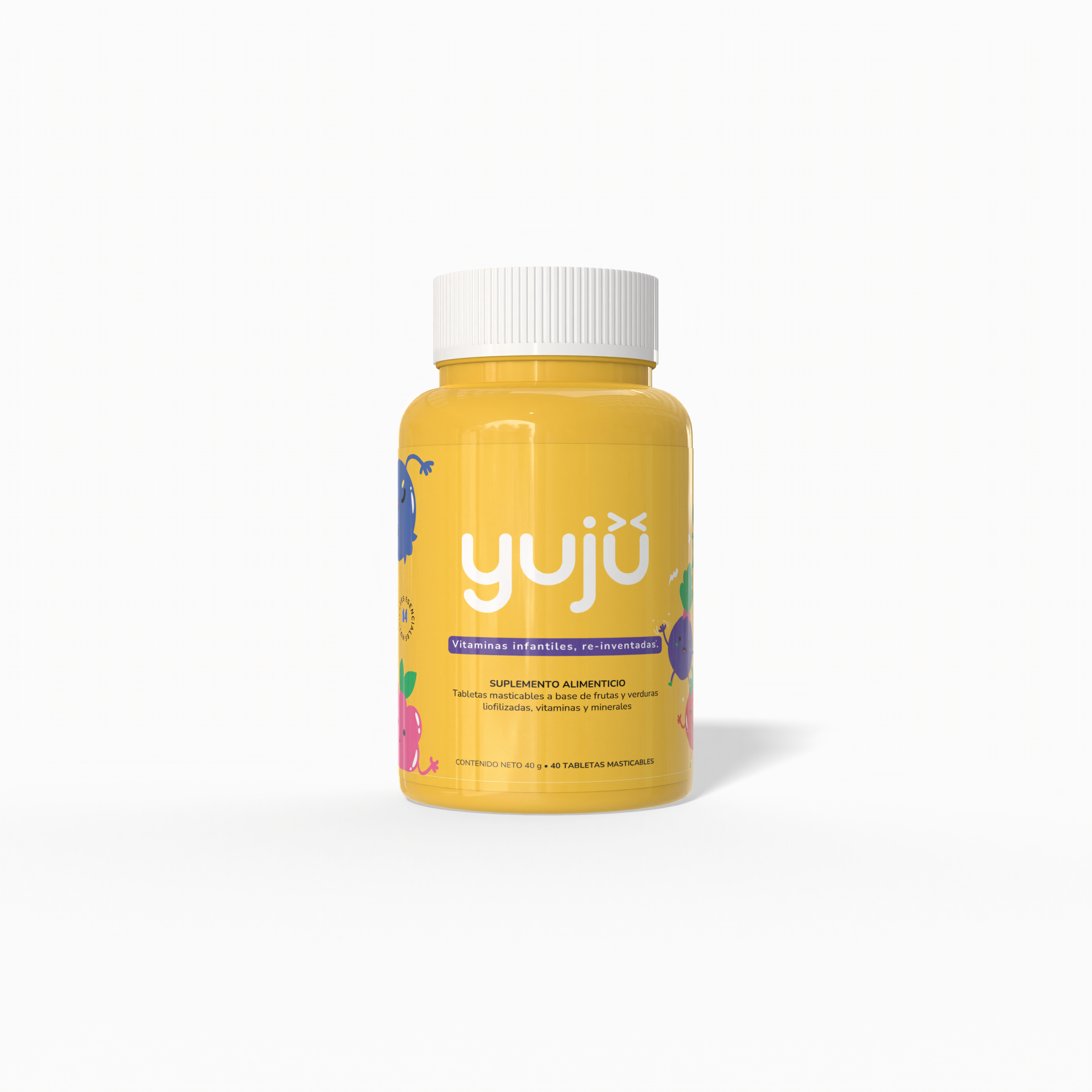 yujü: Vitaminas diarias para niños (bote con 40 tabletas)