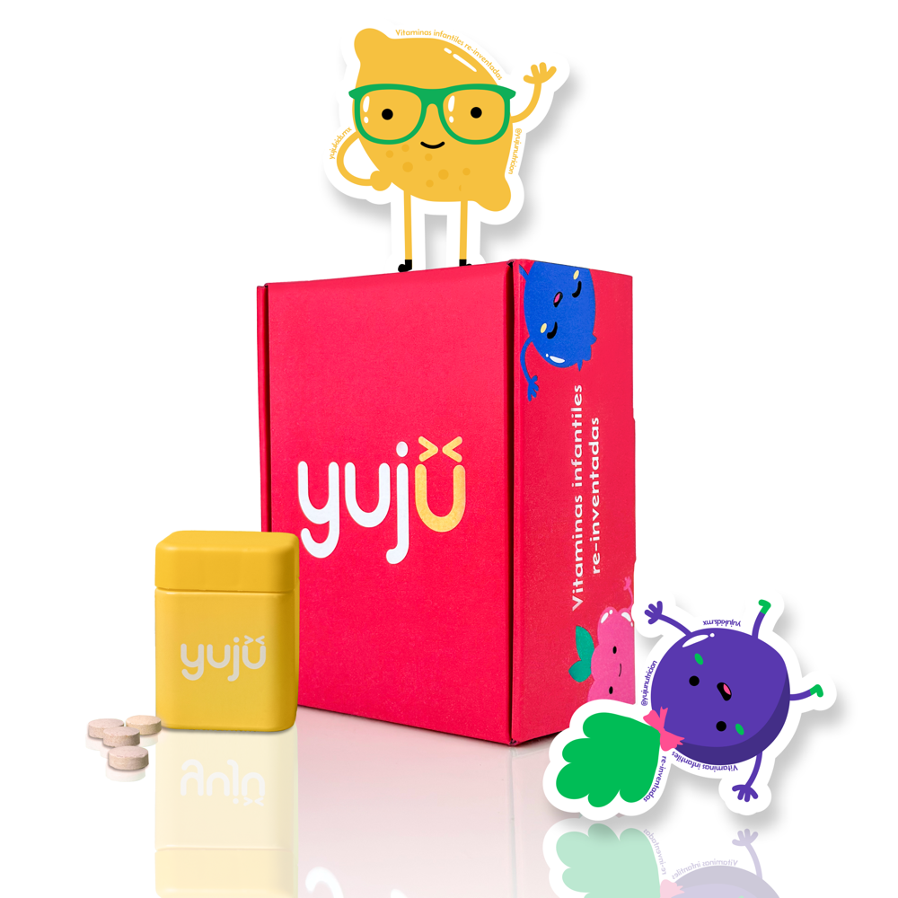Vitaminas diarias para niños yujü (pack inicial con frasco)