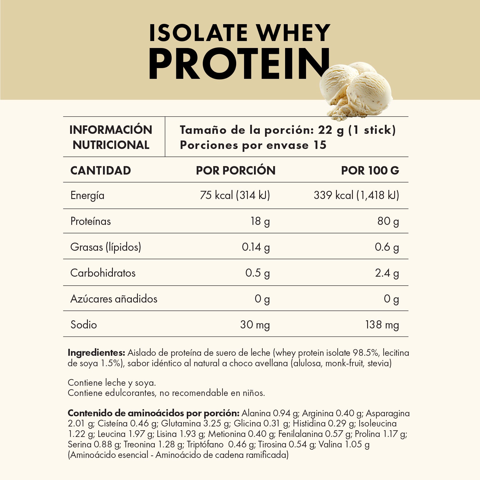 ISOLATE WHEY PROTEIN • Vainilla
